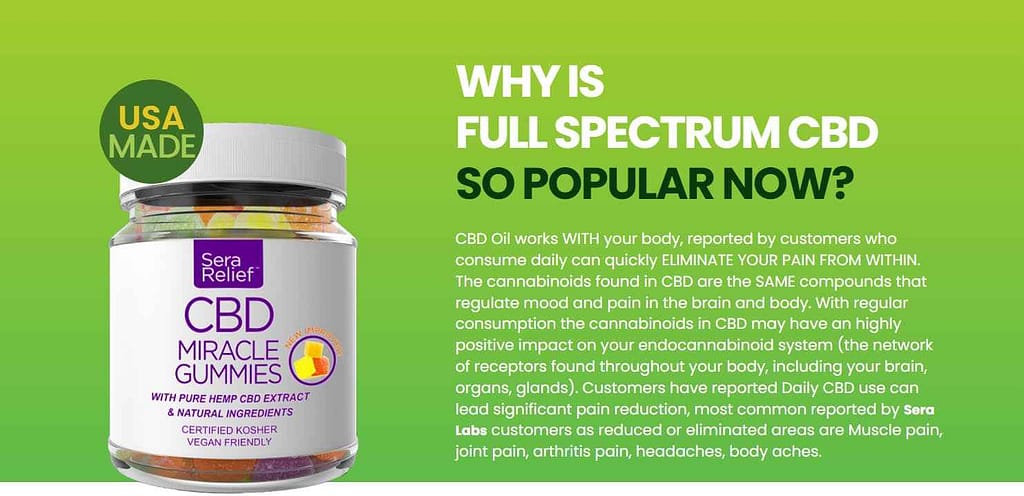 Popularity Behind Sera Relief CBD Miracle Gummies