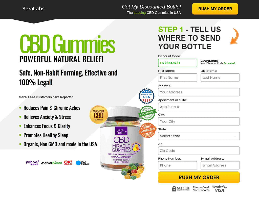 Step 1 of Buying Sera Labs CBD Gummies